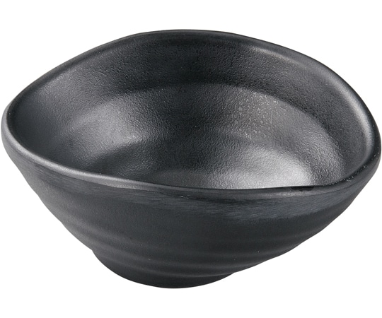 福井クラフト メラミン 9.8 ひねり楕円小鉢 黒マット 51024190 1個（ご注文単位1個）【直送品】