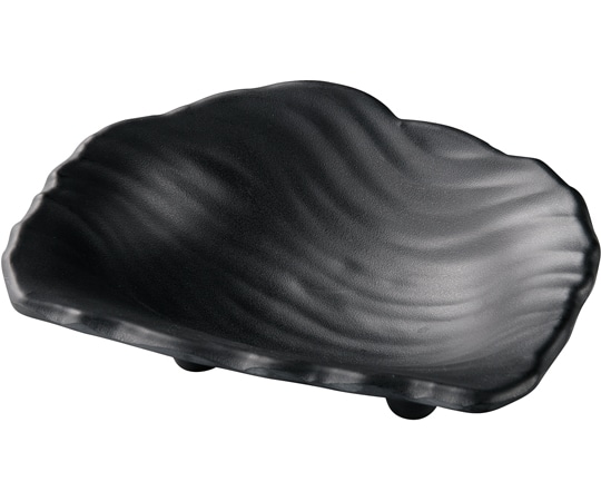 福井クラフト メラミン 17.7 三ツ足 ひねり一方切鉢 黒マット 51024780 1個（ご注文単位1個）【直送品】