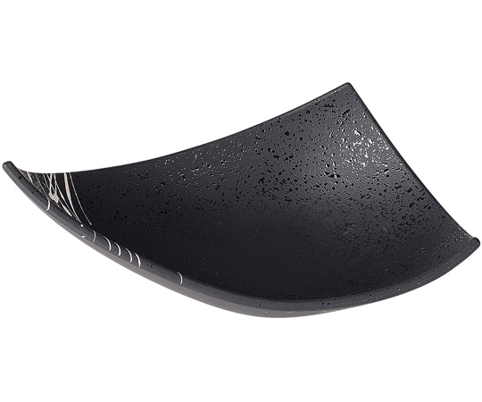 福井クラフト 三ッ山盛器 黒タタキ白乱糸 50023960 1個（ご注文単位1個）【直送品】