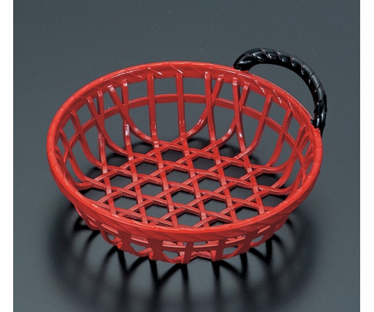 福井クラフト ABS竹丸篭 朱天持ち手黒 70010930 1個（ご注文単位1個）【直送品】
