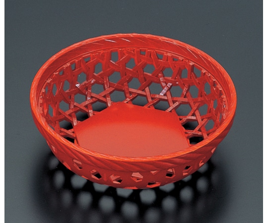 福井クラフト 新丸かご 朱 70010940 1個（ご注文単位1個）【直送品】