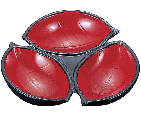 福井クラフト 三ツ木の葉 朱天黒 70010490 1個（ご注文単位1個）【直送品】