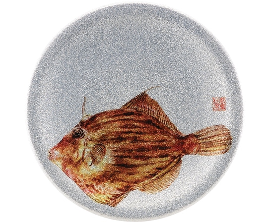 福井クラフト A150寿司皿 シルバーパール カワハギ 13000018 1個（ご注文単位1個）【直送品】