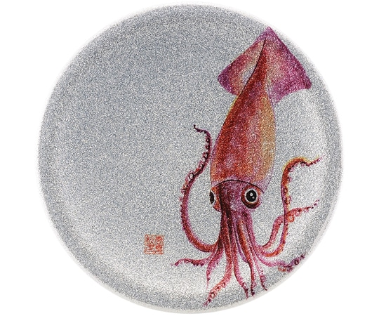 福井クラフト A150寿司皿 シルバーパール イカ 13000019 1個（ご注文単位1個）【直送品】