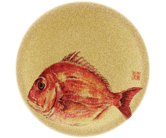 福井クラフト A150寿司皿 ゴールドパール 真鯛 13000001 1個（ご注文単位1個）【直送品】