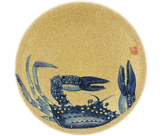 福井クラフト A150寿司皿 ゴールドパール 渡りカニ 13000085 1個（ご注文単位1個）【直送品】