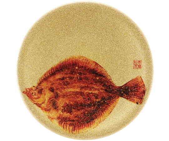 福井クラフト A150寿司皿 ゴールドパール ヒラメ 13000009 1個（ご注文単位1個）【直送品】