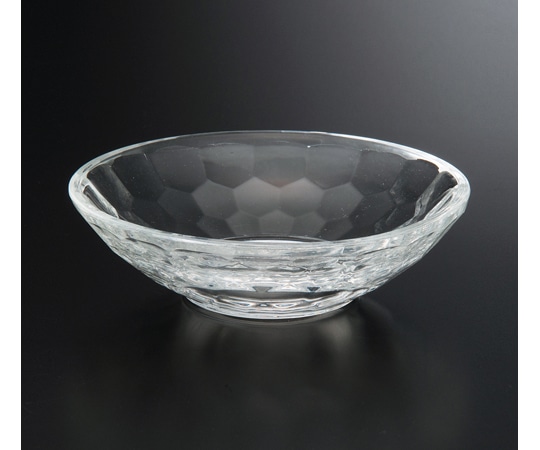 福井クラフト φ97皿 亀甲カットガラス 75005270 1個（ご注文単位1個）【直送品】