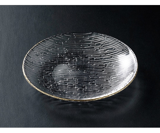 福井クラフト φ150プレート 透明/縁金 80116030 1個（ご注文単位1個）【直送品】