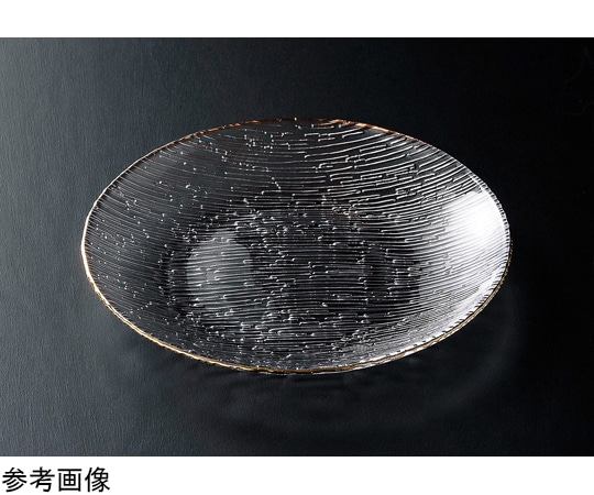 福井クラフト φ270プレート 透明/縁金 80116050 1個（ご注文単位1個）【直送品】