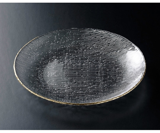 福井クラフト φ307プレート 透明/縁金 80116060 1個（ご注文単位1個）【直送品】
