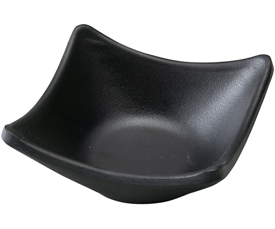 福井クラフト メラミン 四方反り鉢(九)黒マット 80304320 1個（ご注文単位1個）【直送品】