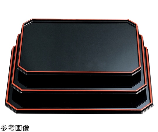 福井クラフト 尺3 隅切長手盆 黒天朱SL 15233160 1個（ご注文単位1個）【直送品】