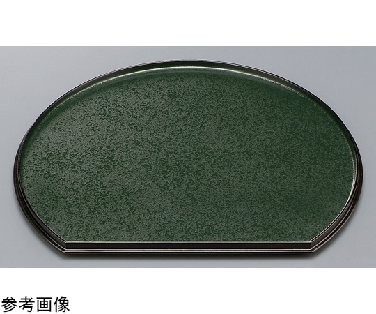 福井クラフト 尺5 新半月両面盆 緑天黒クリアータタキ/朱天黒 50410920 1個（ご注文単位1個）【直送品】