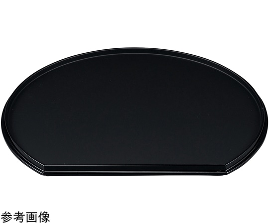 福井クラフト 尺1 半月両面盆 裏刷毛目新ブラッククロス弱SL渕黒/朱天黒 11017340 1個（ご注文単位1個）【直送品】