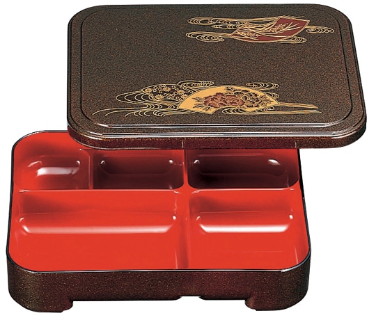 福井クラフト 9寸 長手胴張弁当 扇面菊水(蓋親) 23021440 1個（ご注文単位1個）【直送品】