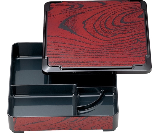 福井クラフト 8寸 戦国弁当 ケヤキ内黒(蓋親) 23213410 1個（ご注文単位1個）【直送品】