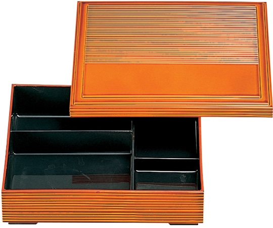 福井クラフト 6寸 源氏弁当 春慶塗内黒(蓋親) 23213460 1個（ご注文単位1個）【直送品】