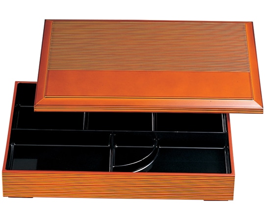 福井クラフト 尺2寸 源氏弁当 春慶塗内黒(蓋親) 23213500 1個（ご注文単位1個）【直送品】