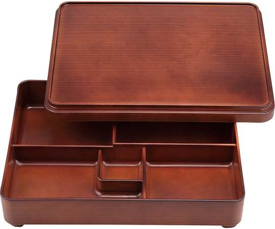 福井クラフト 9.5寸 長手舞子弁当 ブラウン内ブラウン(蓋親) 23213550 1個（ご注文単位1個）【直送品】