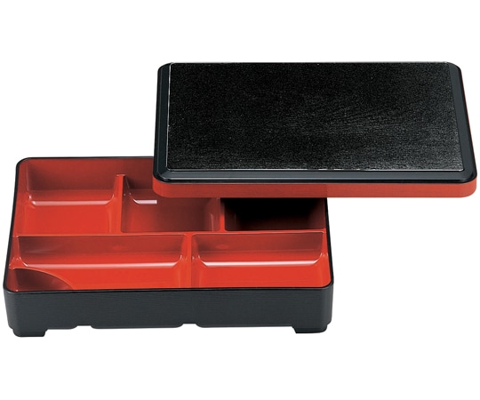 福井クラフト 尺0 隅丸松花堂 黒渕朱(蓋親) 23021560 1個（ご注文単位1個）【直送品】