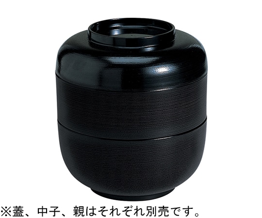 福井クラフト 太呂花弁当 黒はじき刷毛目内朱 蓋 21002951 1個（ご注文単位1個）【直送品】