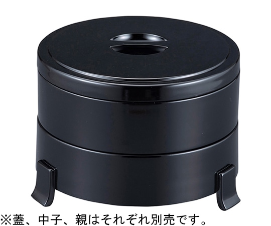 福井クラフト 三ツ足丸重(中子)黒内朱 21006230 1個（ご注文単位1個）【直送品】