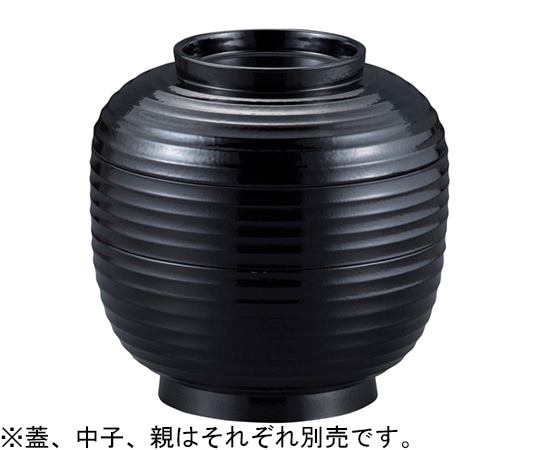 福井クラフト ちょうちん弁当(中子)黒内朱 21006330 1個（ご注文単位1個）【直送品】