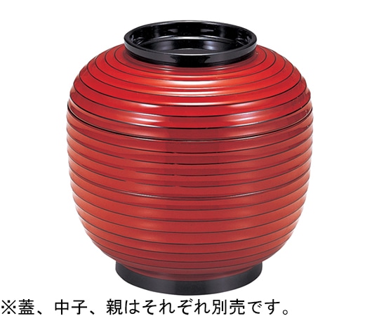 福井クラフト ちょうちん弁当 朱研出内黒中子 45151630 1個（ご注文単位1個）【直送品】
