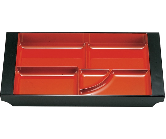 福井クラフト 舟型ランチプレート 朱天黒 25070910 1個（ご注文単位1個）【直送品】