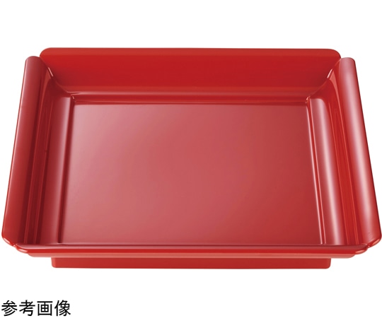 福井クラフト 6寸 角彩り皿 総洗朱塗 50025895 1個（ご注文単位1個）【直送品】