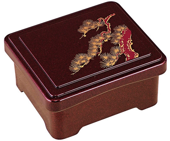 福井クラフト ミニ丼重 溜パール赤松(二色絵)蓋親セット 12030680 1個（ご注文単位1個）【直送品】