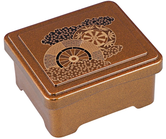 福井クラフト ミニ丼重 梨地御所車(二色絵)蓋親セット 12030690 1個（ご注文単位1個）【直送品】