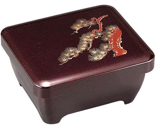 福井クラフト ミニ光琳丼重 溜パール赤松内朱(蓋親) 40430620 1個（ご注文単位1個）【直送品】