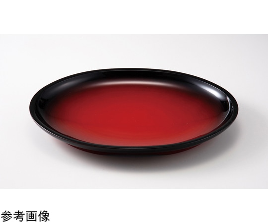 福井クラフト 尺3 小判深盛皿 朱黒ぼかしSH塗(全面塗) 55203040 1個（ご注文単位1個）【直送品】