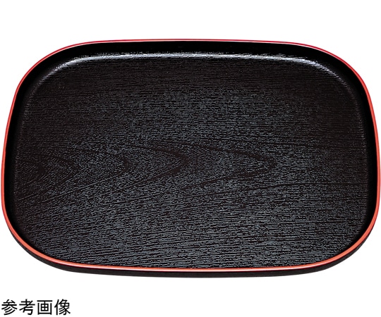福井クラフト 尺2 大寿木目小判盆 黒天朱SL 50307900 1個（ご注文単位1個）【直送品】