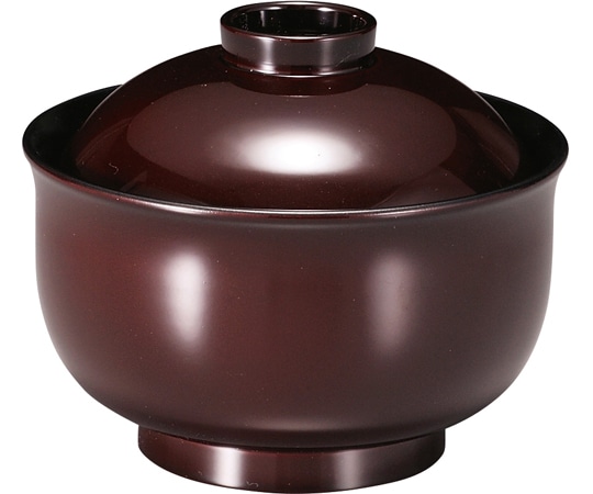 福井クラフト 耐熱3.8寸 ゆり型吸物椀 溜 内黒 31006570 1個(ご注文単位1個)【直送品】