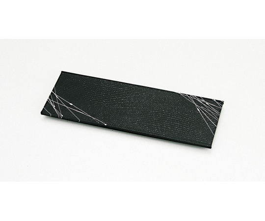 福井クラフト 耐熱30cm 長角さざ波盛皿 黒クリヤータタキ白乱糸 83320430 1個（ご注文単位1個）【直送品】