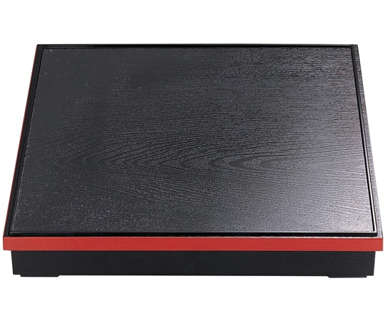 福井クラフト 尺3 角木目松花堂 黒渕朱(蓋・親) 21020910 1個（ご注文単位1個）【直送品】