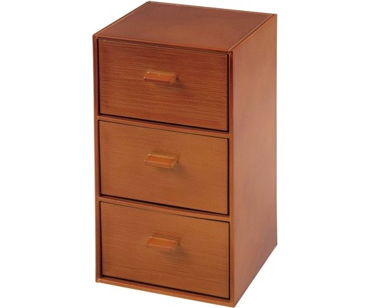 福井クラフト 縦型ティーパック入 ブラウン3段セット(外箱1内箱3) 46200450 1個（ご注文単位1個）【直送品】