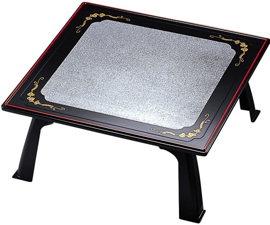 福井クラフト 角万葉膳 銀平目蔦唐草/朱タタ(足付 11061170 1個（ご注文単位1個）【直送品】