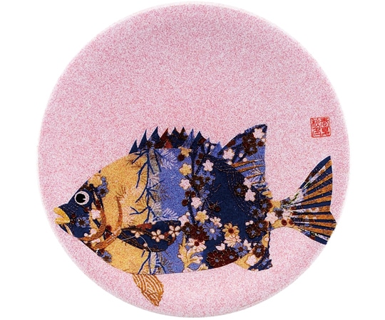 福井クラフト A150寿司皿 ピンクパール 千代紙石鯛 13000028 1個（ご注文単位1個）【直送品】