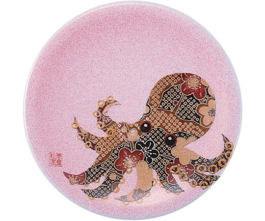 福井クラフト A150寿司皿 ピンクパール 千代紙タコ 50261640 1個（ご注文単位1個）【直送品】
