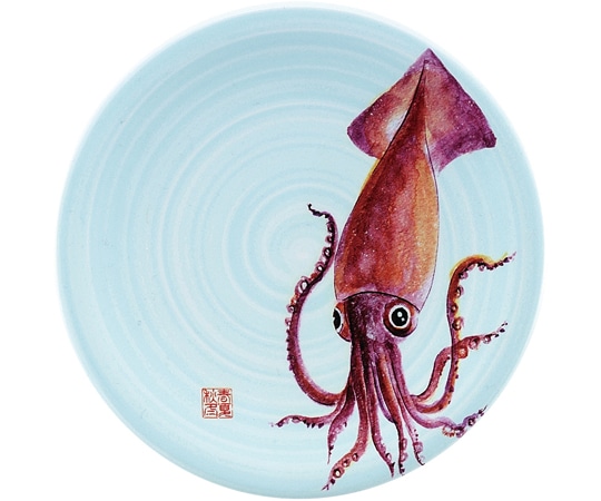 福井クラフト A150寿司皿 渦青磁 イカ 13000045 1個（ご注文単位1個）【直送品】