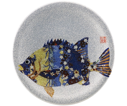 福井クラフト A150寿司皿 シルバーパール 千代紙石鯛 13000054 1個（ご注文単位1個）【直送品】