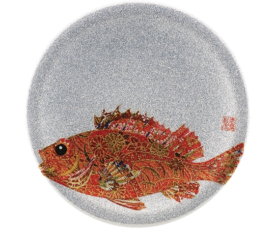 福井クラフト A150寿司皿 シルバーパール 千代紙カサゴ 13000055 1個（ご注文単位1個）【直送品】