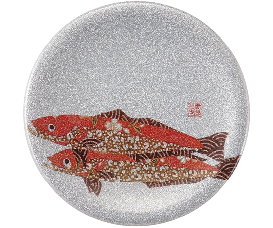 福井クラフト A150寿司皿 シルバーパール 千代紙キス 50261680 1個（ご注文単位1個）【直送品】