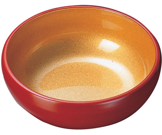 福井クラフト 3.8寸 丸鉢 朱内金梨地 22001240 1個（ご注文単位1個）【直送品】