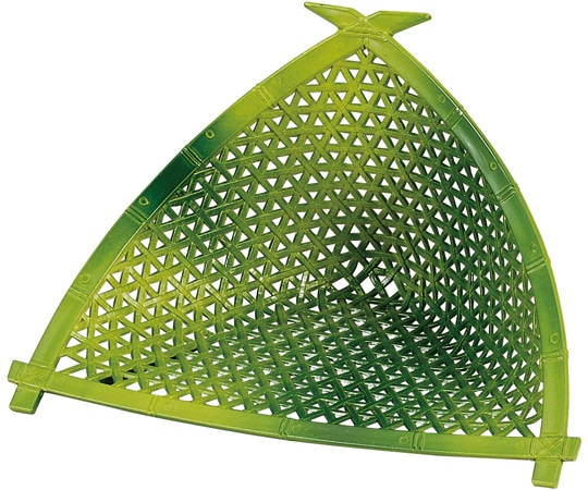 福井クラフト 8寸 やすらぎ三角カゴ 若竹 51272408 1個（ご注文単位1個）【直送品】