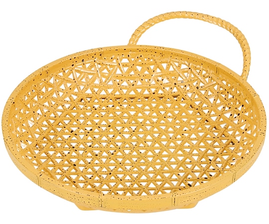 福井クラフト 6.5寸 やすらぎ丸カゴ ゴマ竹 51272394 1個（ご注文単位1個）【直送品】